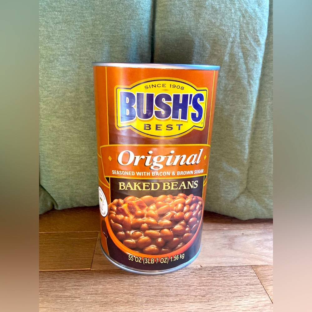 Bush's Best Baked Beans Adult Large Short Sleeve Tagless T-shirt In A Can RARE